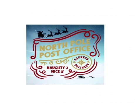 North pole post office express delivery naught nice list Christmas Xmas decoration