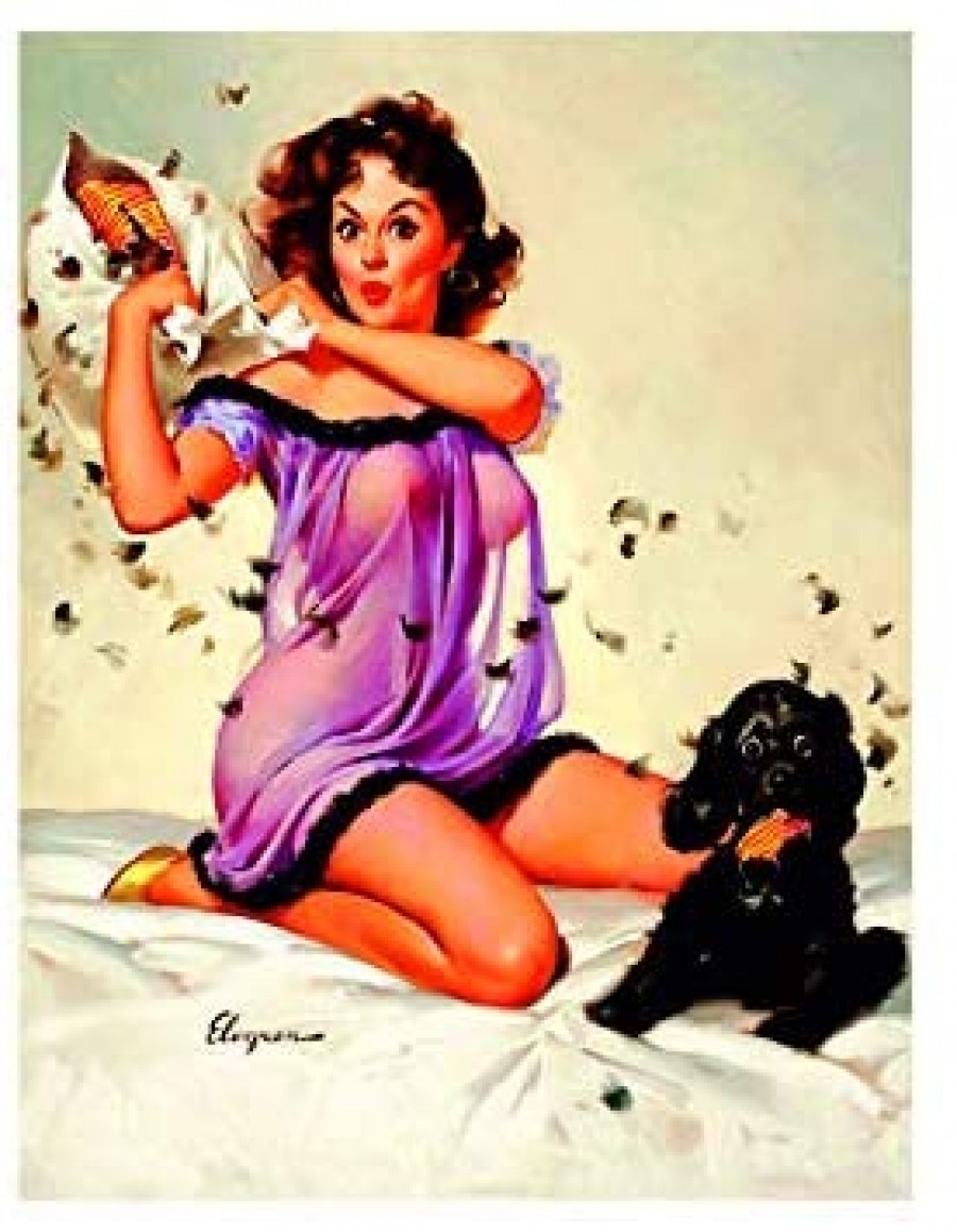 Pin up girl bedroom Puppy dogs 