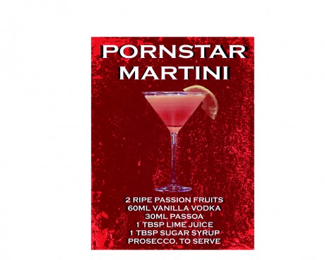 Pornstar martini cocktail alcohol drink