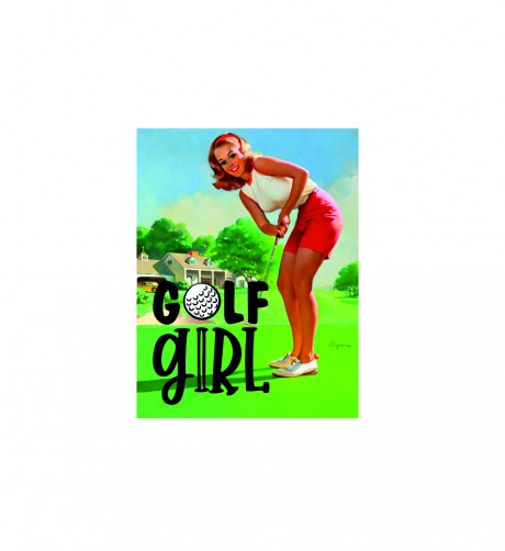 Golf girl Kiss my putt golf club shot 