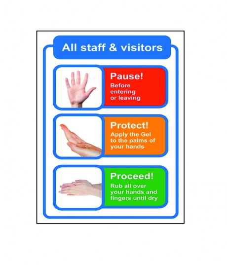 All staff and visitors pause protect proceed