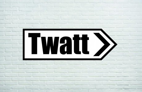 Twatt town street sign