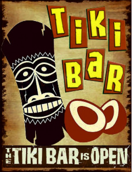 The tiki bar is open