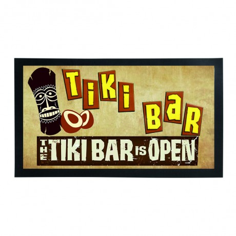The tiki bar is open bar runner