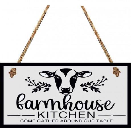 Farmhouse kitchen come gather around our table hanging plaque sign