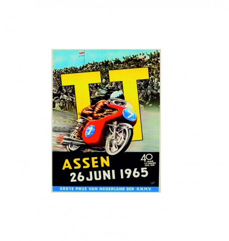 Vintage Motor Cycling Poster "1965 Assen TT"