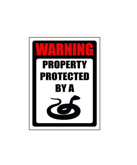 Warning property protected by a snake