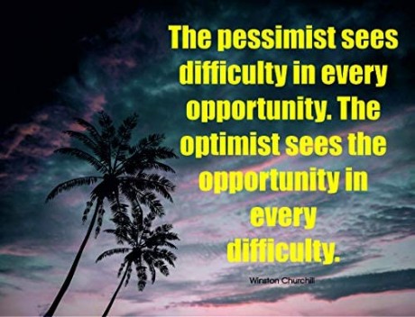 Winston Churchill pessimist optimist sees difficulty