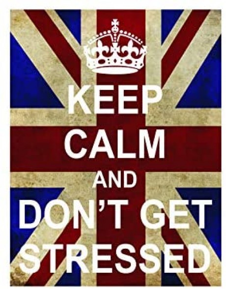 Union jack flag Keep calm and don't get stressed