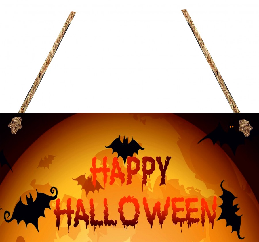 Happy Halloween hanging sign