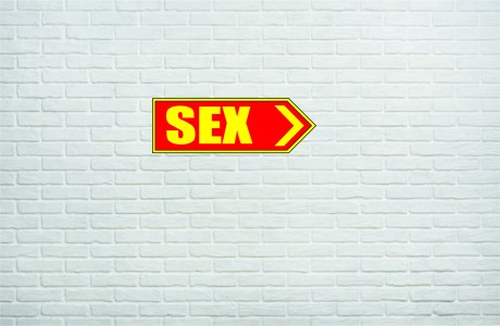 Sex funny arrow sign