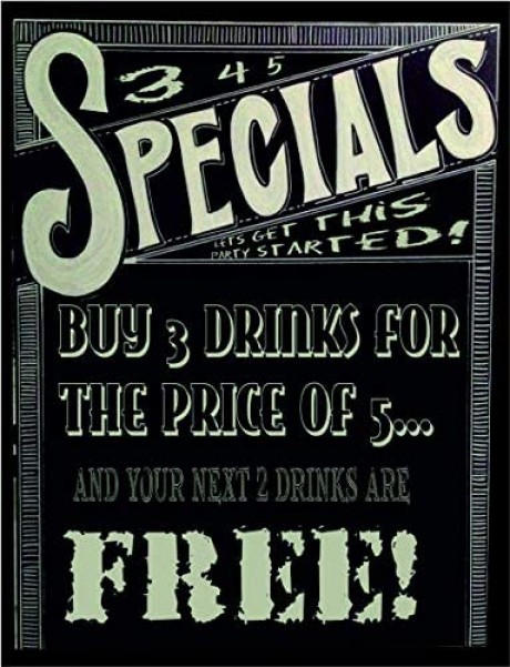 Special beer pub bar offer lets get this party started