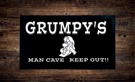 Grumpy's man cave keep out bar runner