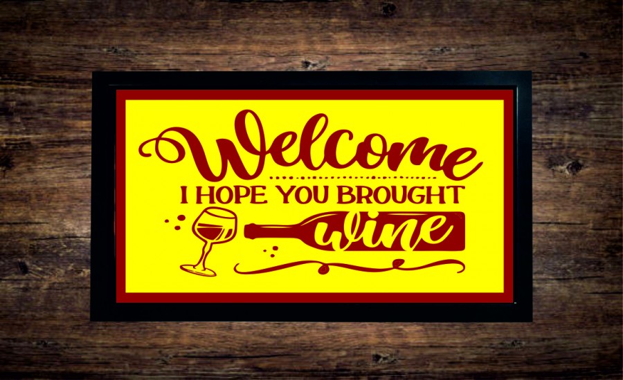 Welcome I hope you brought wine bar runner