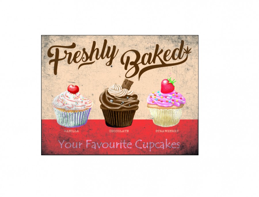 Freshly baked strawberry chocolate vanilla your favourite cupcakes