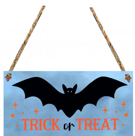 Trick or treat Halloween decor hanging sign