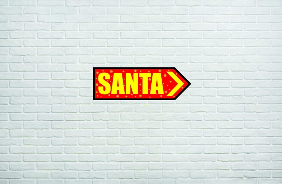 Santa Christmas xmas wall sign