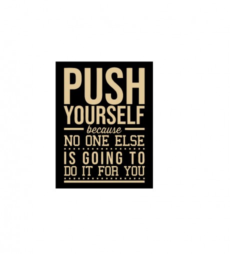 Push yourself because no one else is going to do it for you quote