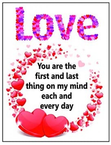 Love quote you are the first and last on my mind 