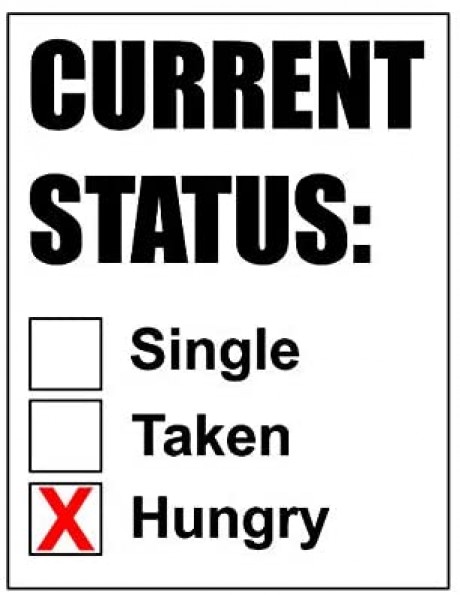 Current status single taken hungry
