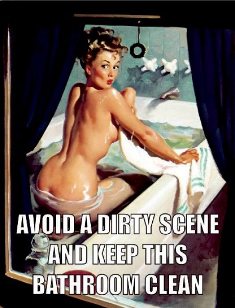 Avoid a dirty scene and keep this bathroom clean