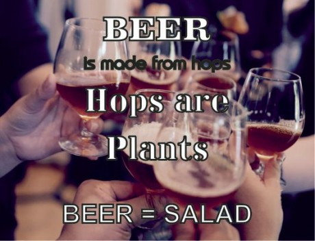 Beer is made from hops