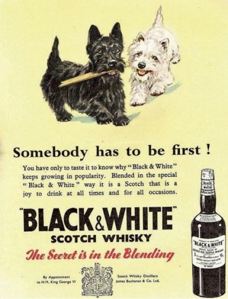 Black and white scotch whisky