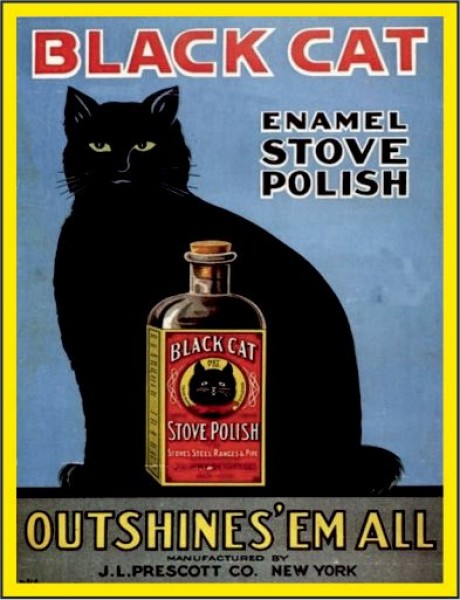 Black cat stove polish