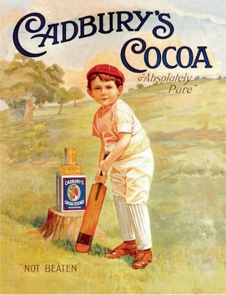 Cadbury's cocoa absolutely pure cricket