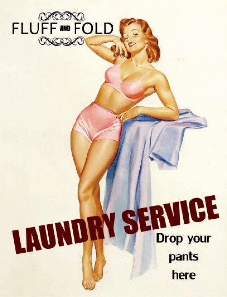 Fluff and fold laundry service drop your pants here