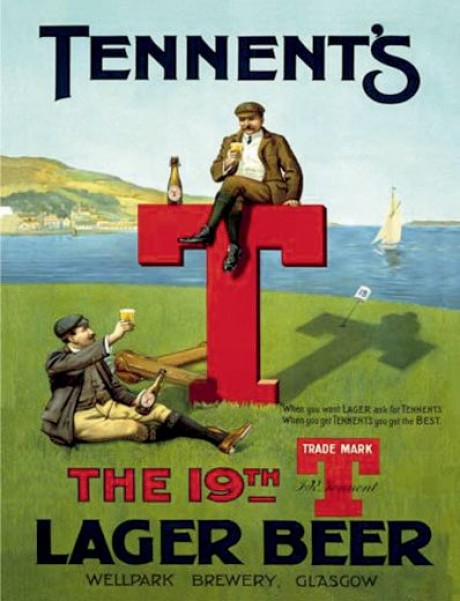 Golf tennent's the 19th T lager beer