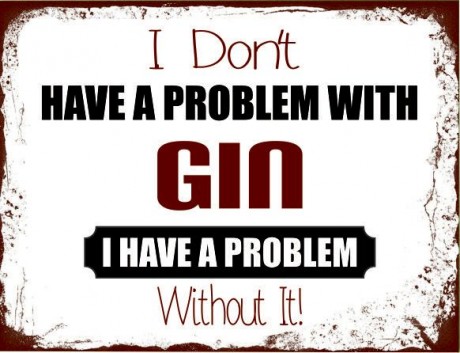 I don't have a problem with gin I have a problem without it