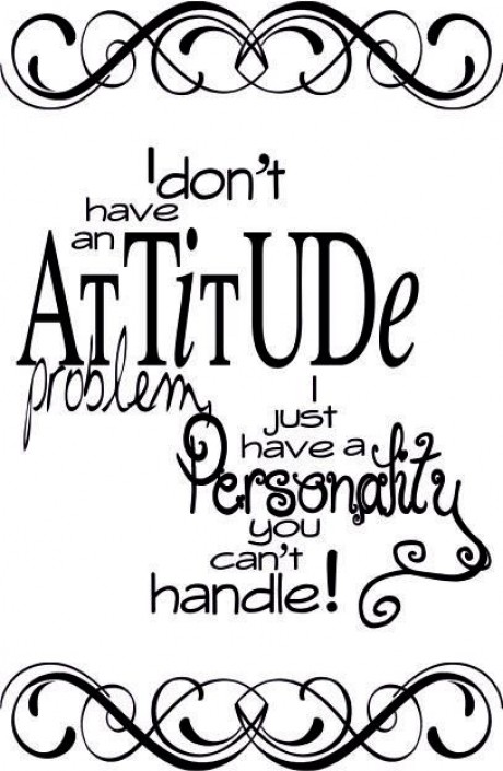 I don't have an attitude problem