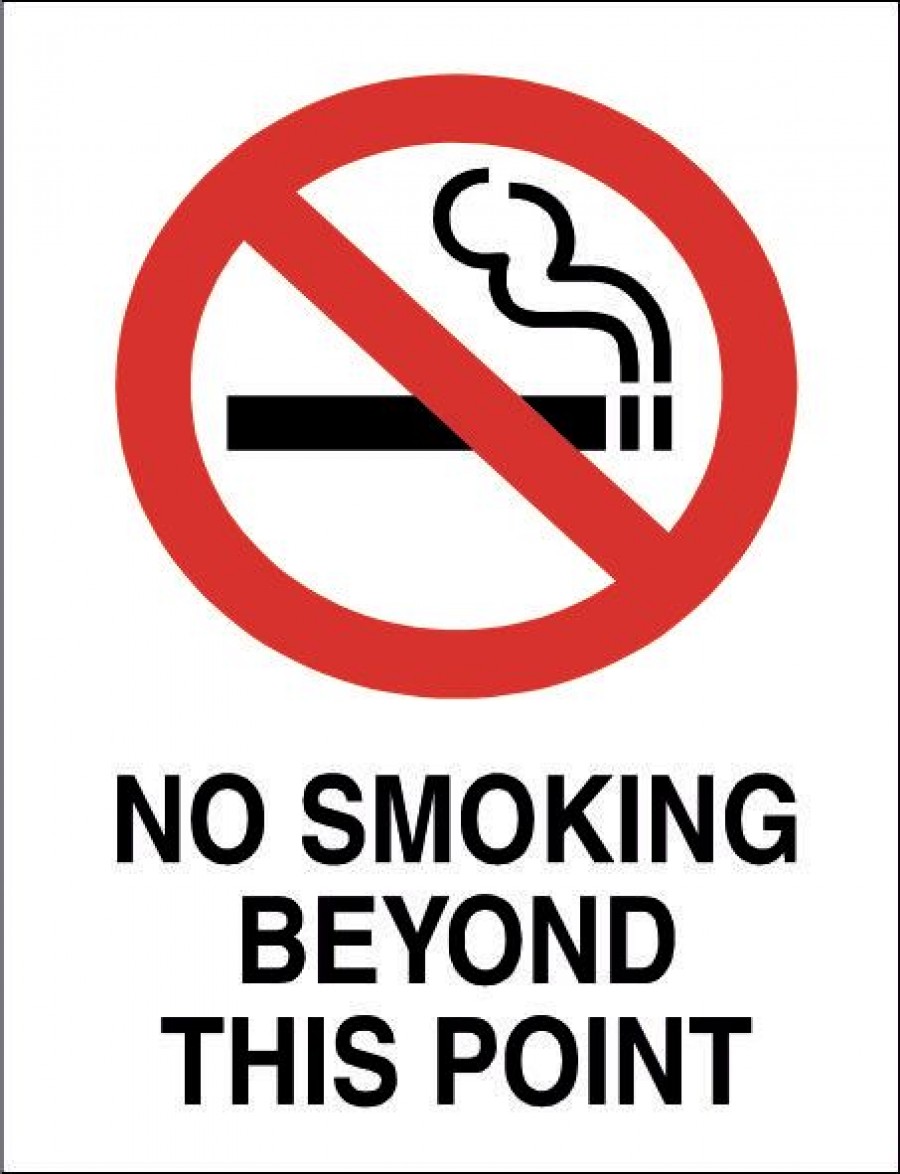 No smoking beyond this point