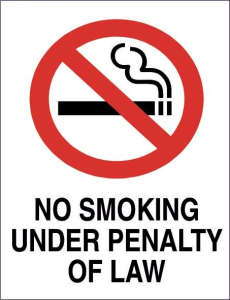 No smoking under penalty of law