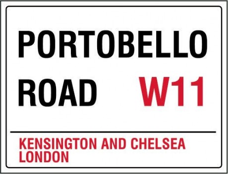 Portobello road Kensington Chelsea London
