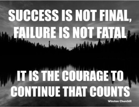 Success is not final failure is not fatal courage to continue that counts winston churchill