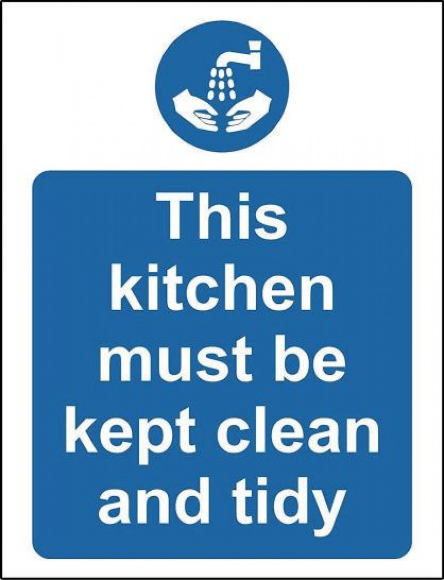 This kitchen must be kept clean and tidy