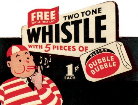 Two tone whistle dubble bubble