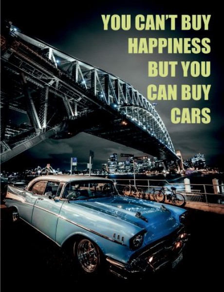 You can't buy happiness but you can buy cars